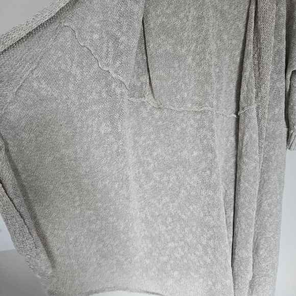 Eileen Fisher Linen Blend Open Front Long knit Cardigan in Size L Flaw - Picture 4 of 7